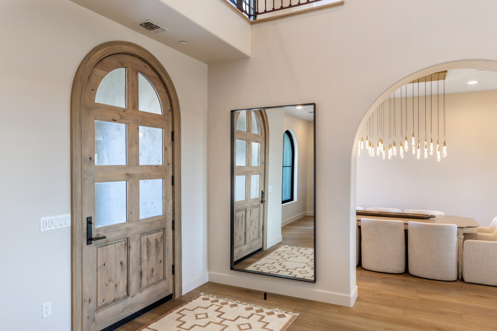 Arched Entry Door with View to the Dining Room | Tuscan Farmhouse