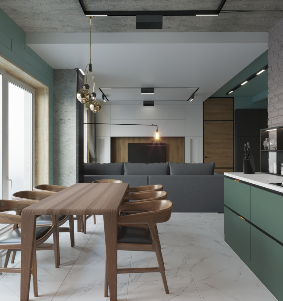 Кухня-гостиная.