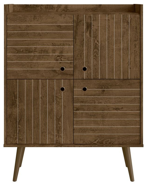 Bogart Accent Rustic Brown and Nature Midcentury Accent
