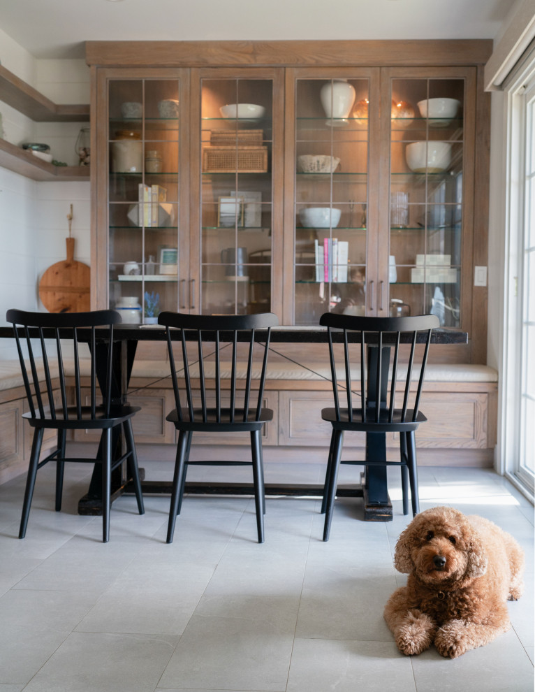 Beach style dining room photo in Orange County