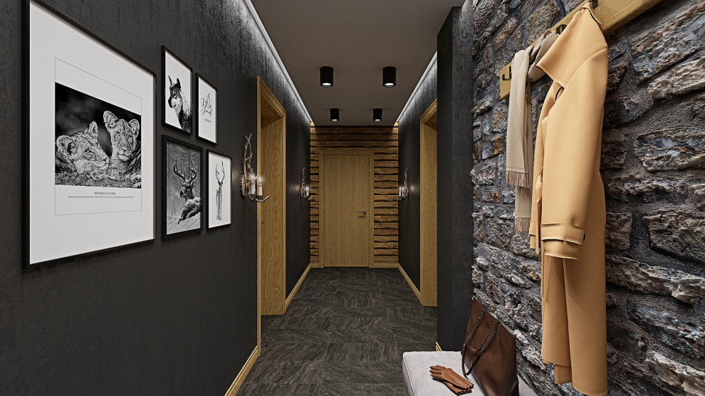 коридор в стиле шале