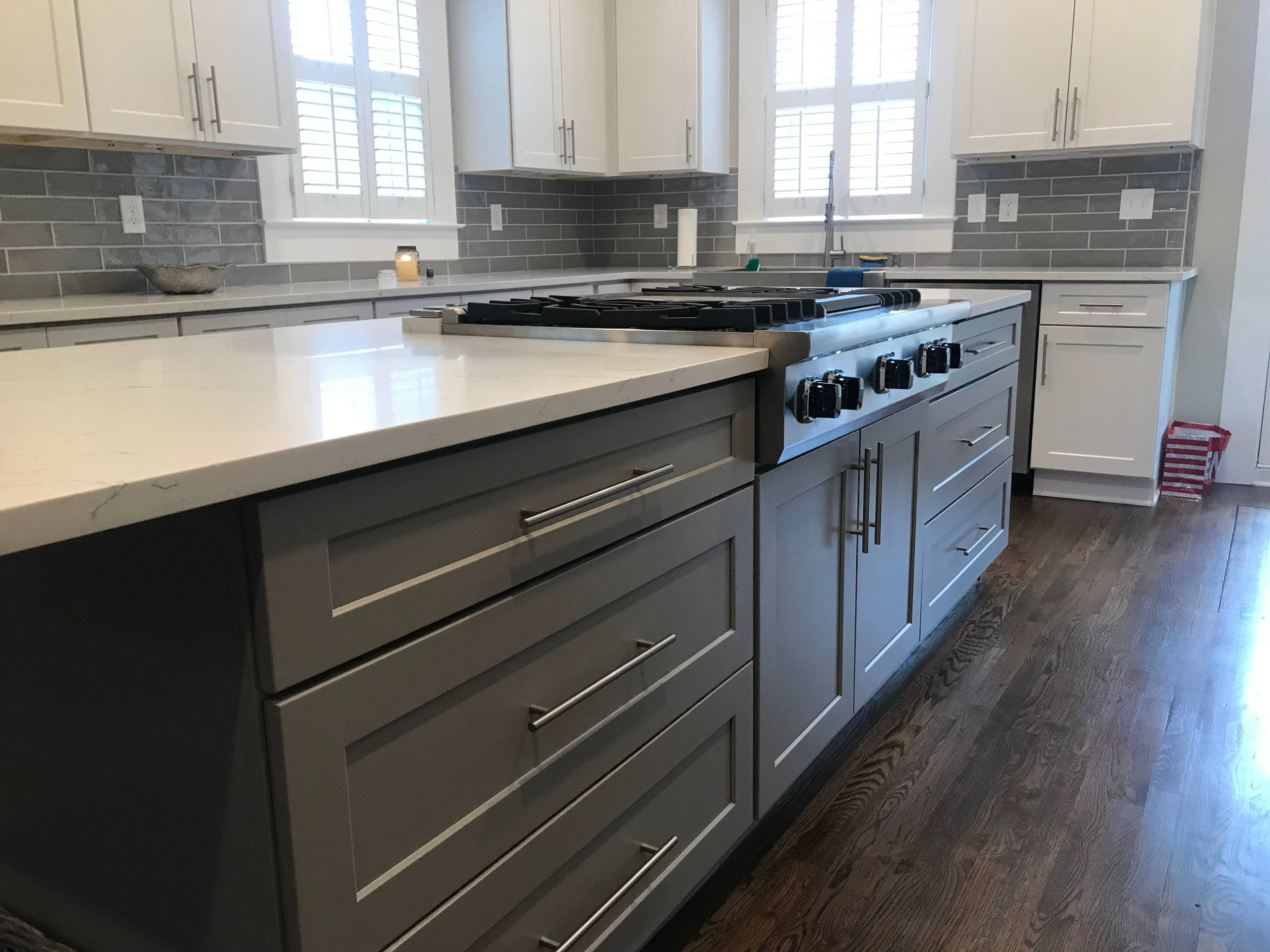 Beautiful Grey and White Custom Kitchen