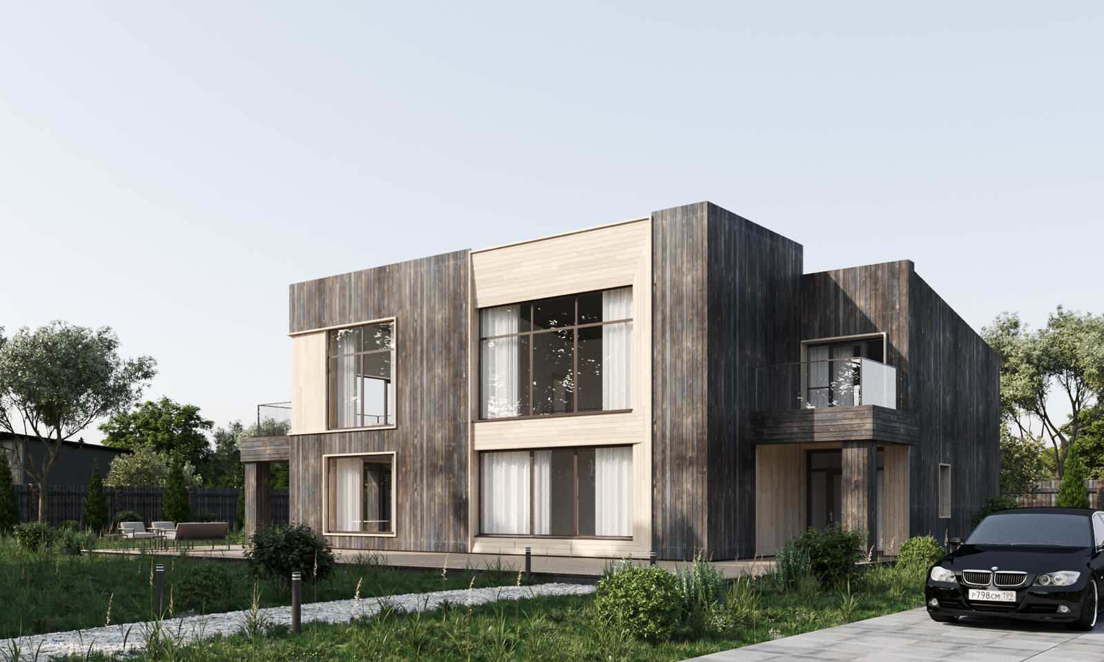 Вид с въезда на участок