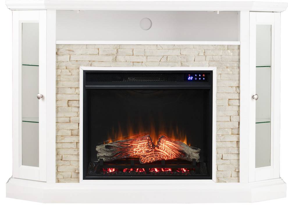 Redden Corner Convertible Electric Fireplace Traditional Indoor