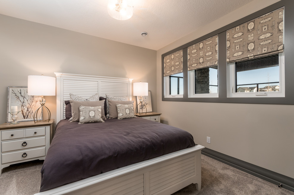 Transitional home design photo in Calgary