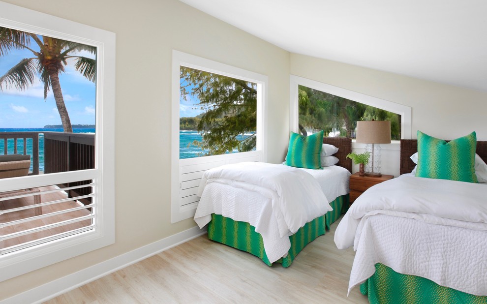 This is an example of a beach style bedroom in Hawaii.