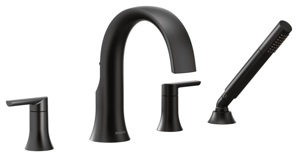 Moen Doux TwoHandle Roman Tub Faucet Contemporary Tub And Shower