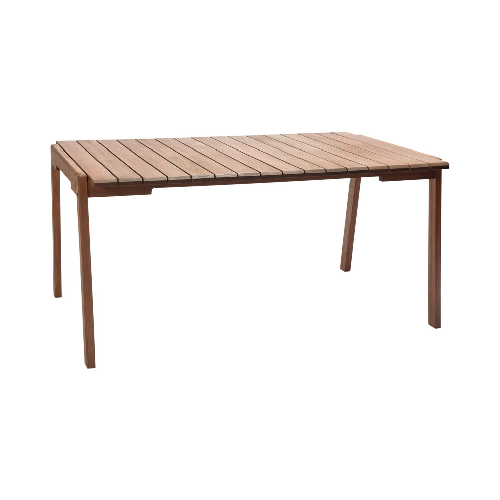 Otero Eucalyptus Wood Outdoor Dining Table Transitional Outdoor Dining Tables by Bolton