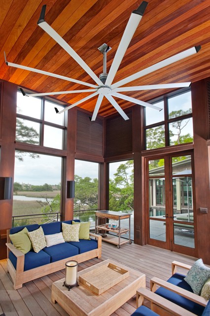 Isis Ceiling Fan Contemporary Porch Charleston By