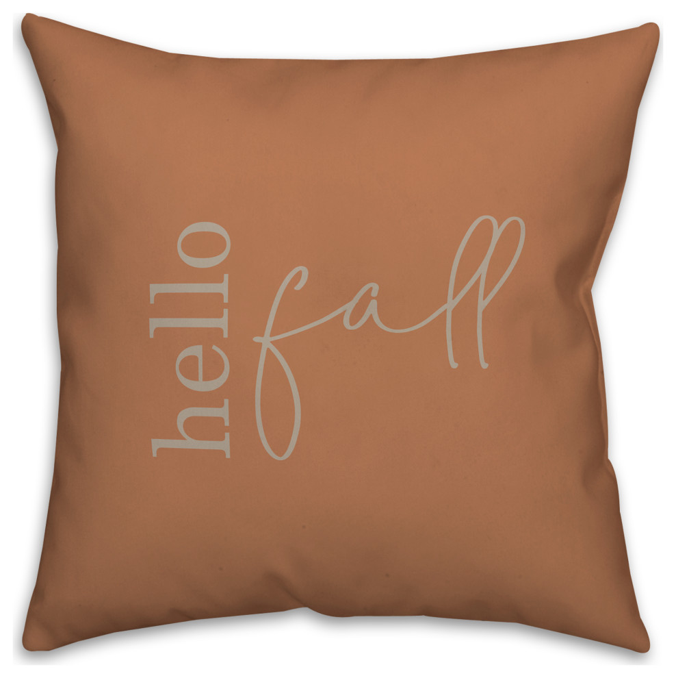 Hello Fall 18x18 Spun Poly Pillow