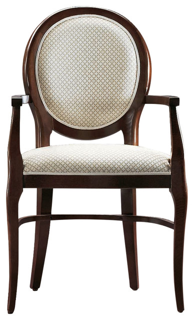 Wenge Stain Classic Dining Chair, With Armrests