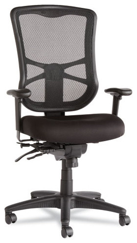 Alera Elusion Series Mesh High Back Multifunction Chair Black Contemporary Office Chairs By Bisonoffice