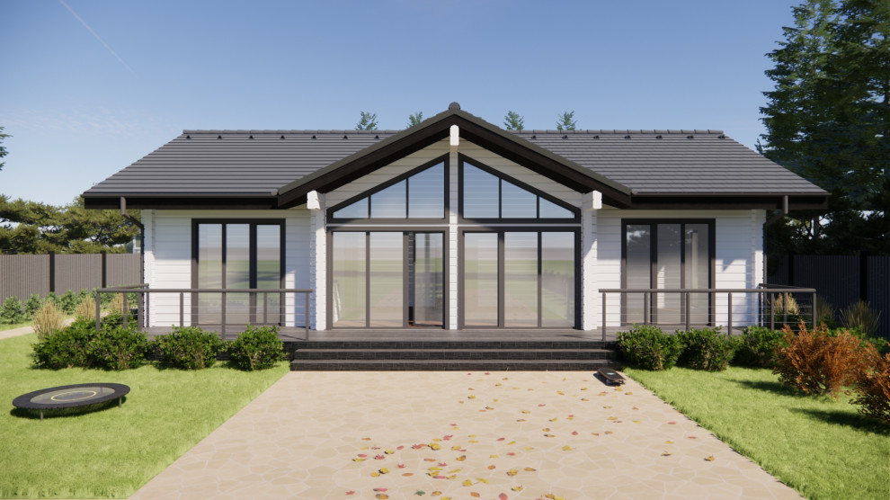 Одноэтажный дом из клееного бруса