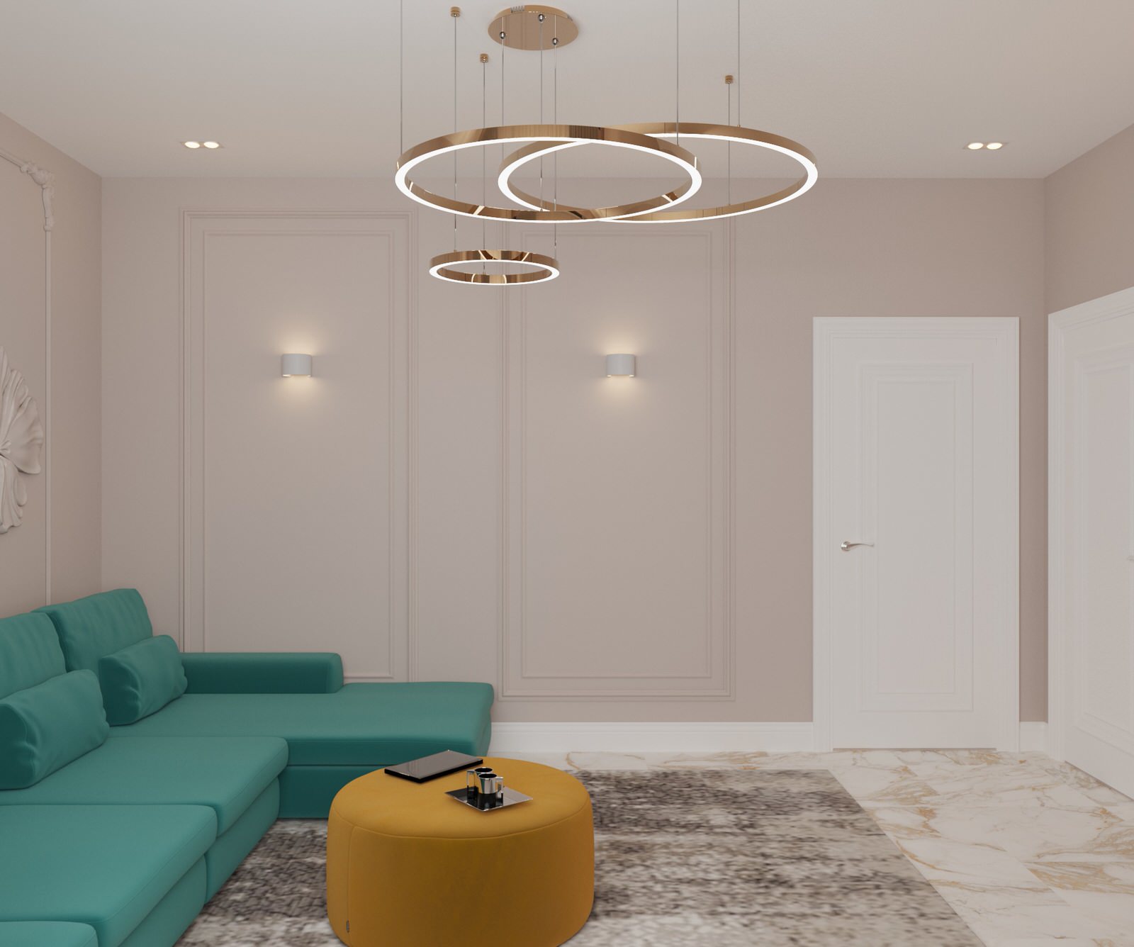 Гостиная молдинги