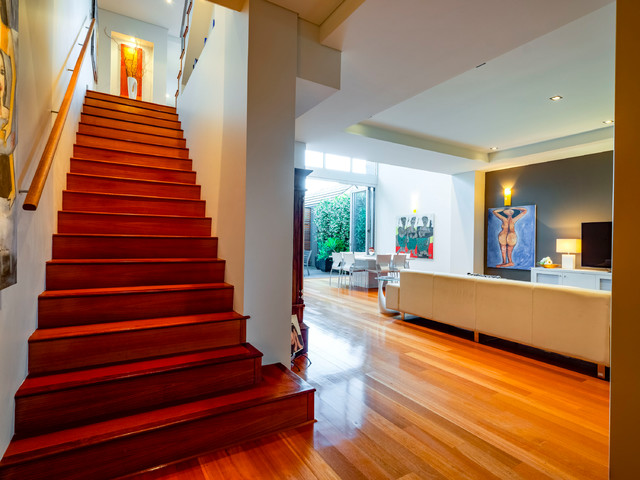 Open Plan Living Room modern-staircase
