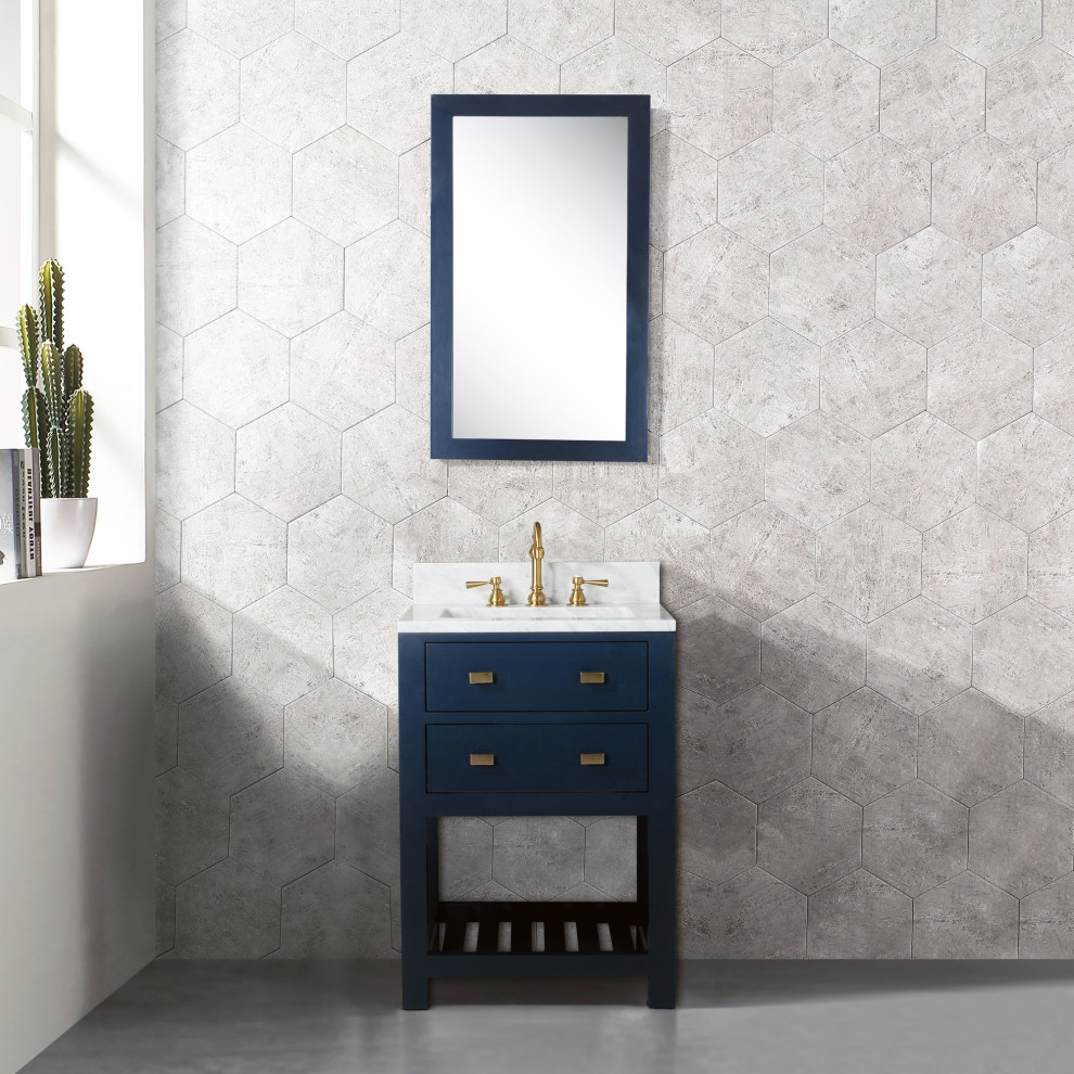 In Stock Madalyn 24 Monarch Blue Bathroom Vanity Transitional Bathroom Vanities And Sink Consoles By Water Creation Houzz