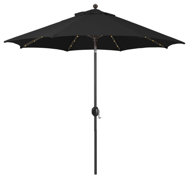Phat Tommy 9 ft Auto tilt Aluminum umbrella with LED lights and Sunbrella Fabric