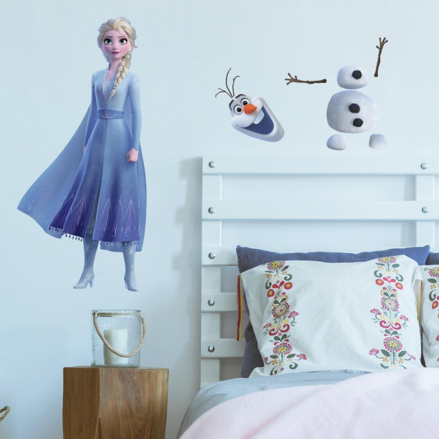 Frozen Ii Elsa And Olaf Peel And Stick Giant Wall Decals Traditional Kids Wall Decor By York Wallcoverings Inc