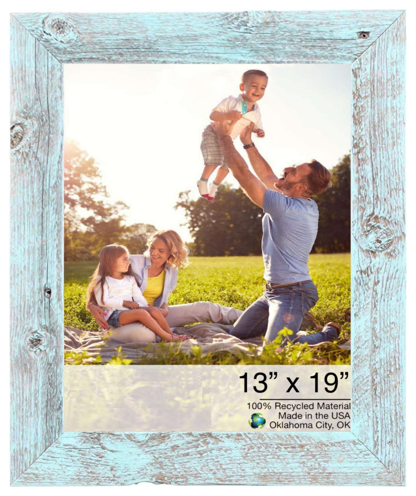 12" x 16" Rustic Farmhouse Wood Rustic Black Frame Farmhouse