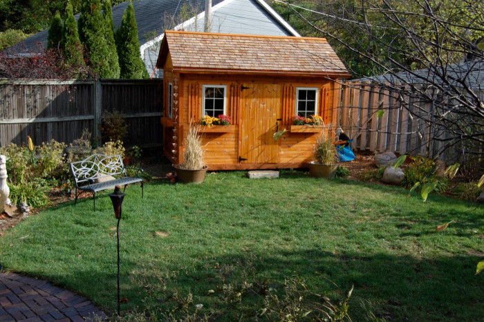 This is an example of a small traditional detached garden shed in Providence.