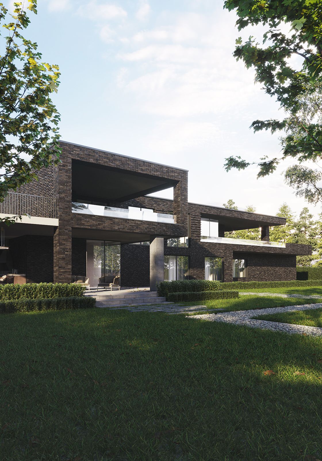 Проект архитектуры дома и сада в п. Нелжа  Врн. обл.