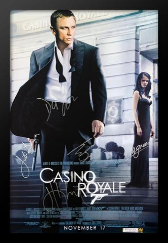 James Bond: Casino Royale Signed Movie Poster, Custom Frame