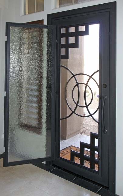 Abstract Iron Entry Door by First Impression Security 