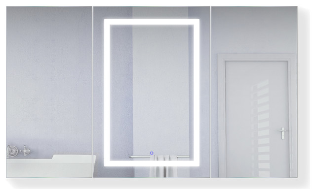 60 X36 Led Medicine Cabinet Dimmer, Recessed Medicine Cabinet With Mirror And Led Lights