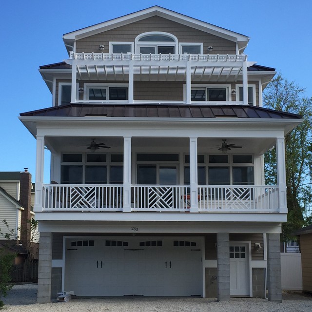 Coastal New Home Construction stile-marinaro-facciata