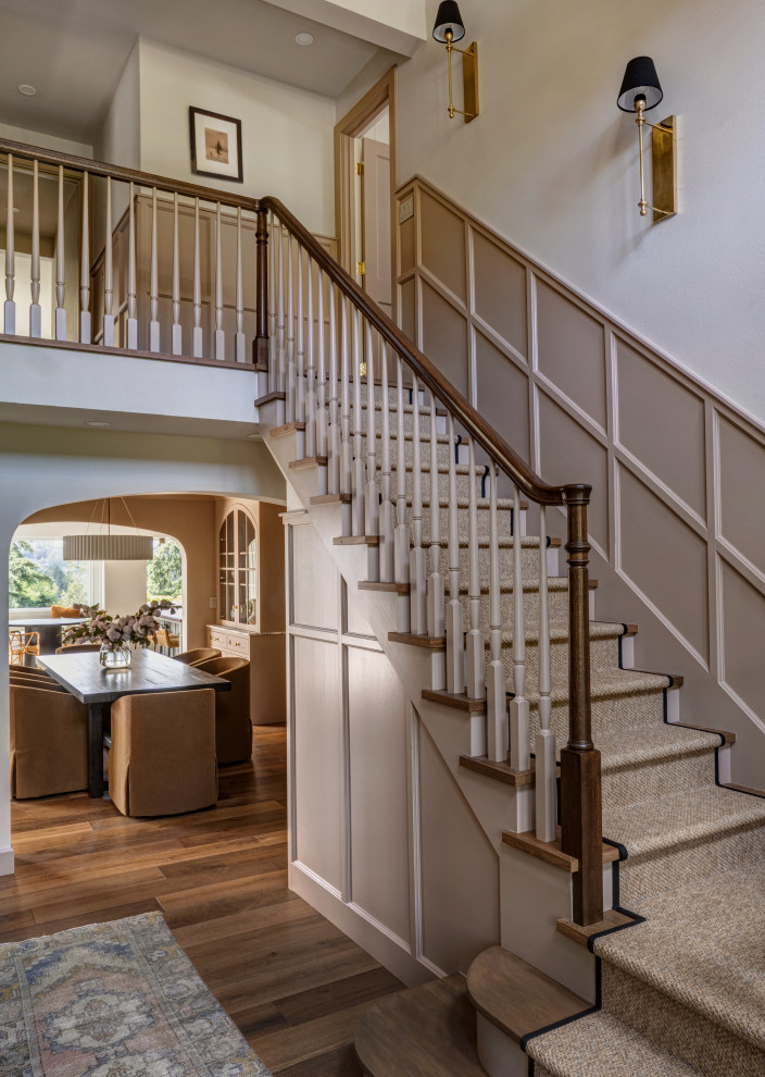 Elegant staircase photo in Seattle