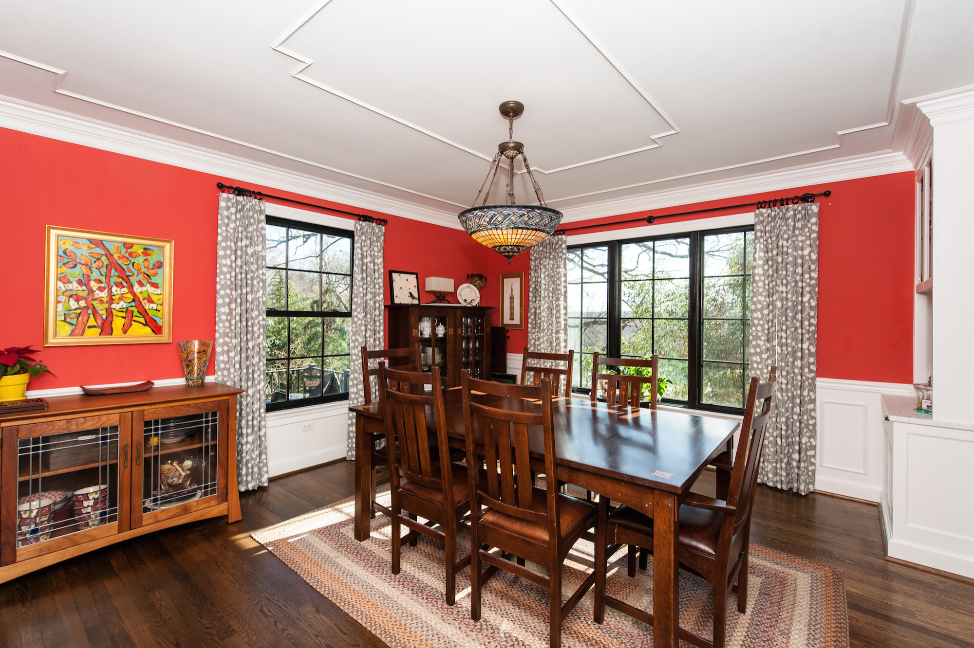 NW Washington, DC Shabby-Chic Style Kitchen & Cathedral-Ceiling Family Room