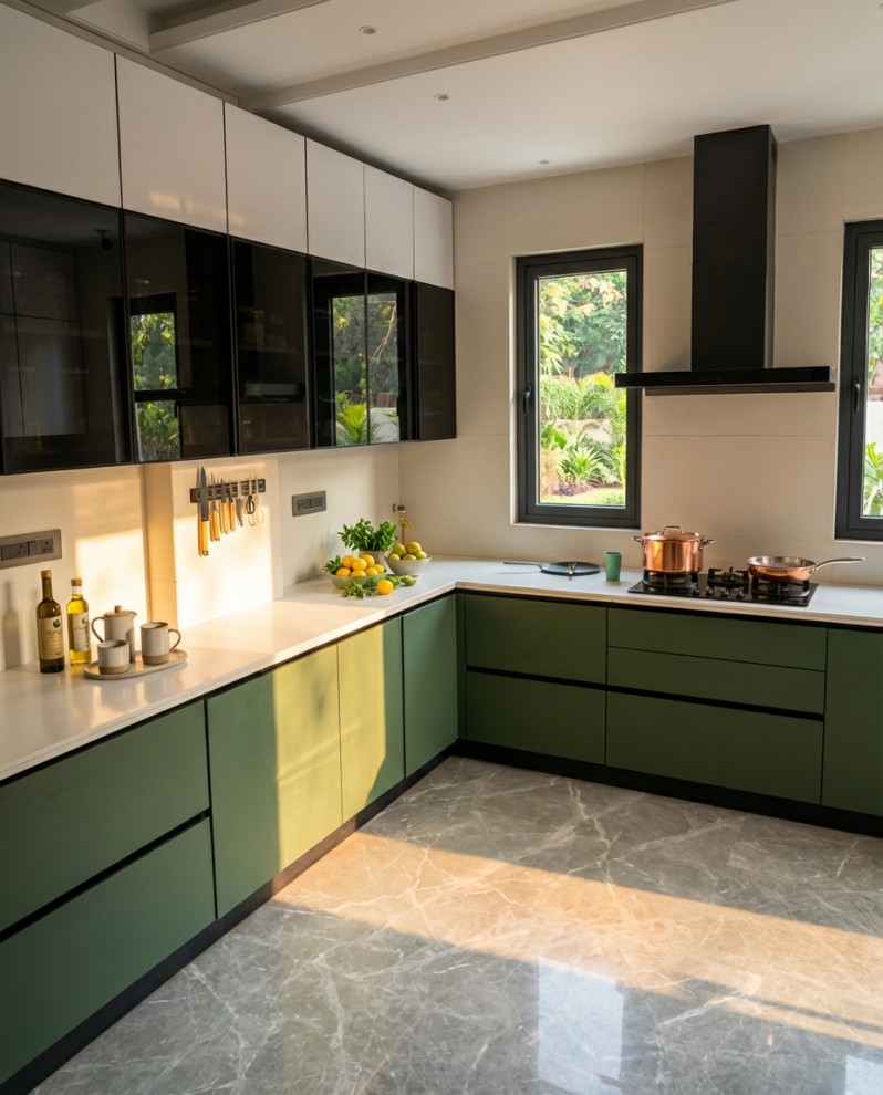 Inspiration for a modern kitchen in Delhi.