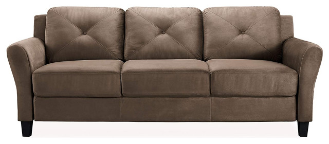 Contemporary Micro Fabric Sofa Midcentury Bar Stools And Counter By Imtinanz Llc Bar Stools And Counter