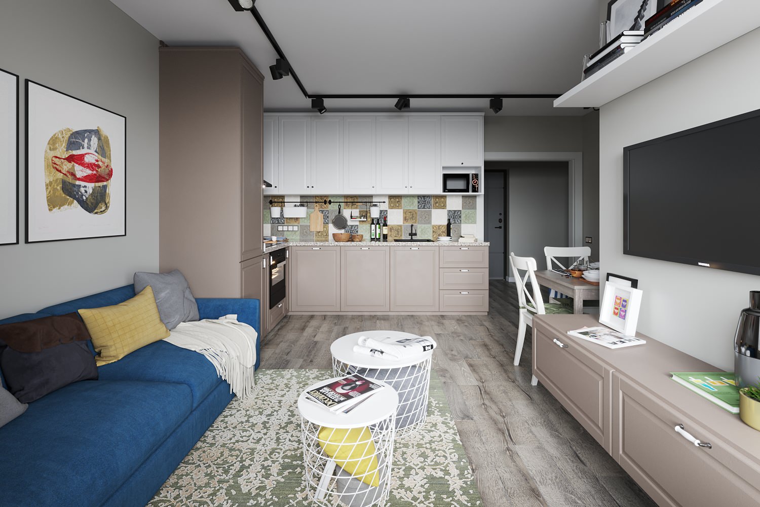 Квартира с элементами лофт и скандинавского стиля