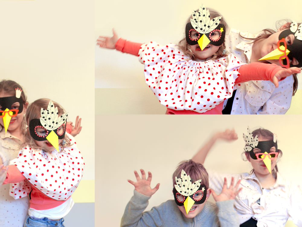 Faschingsmasken aus Papier mit Kindern basteln