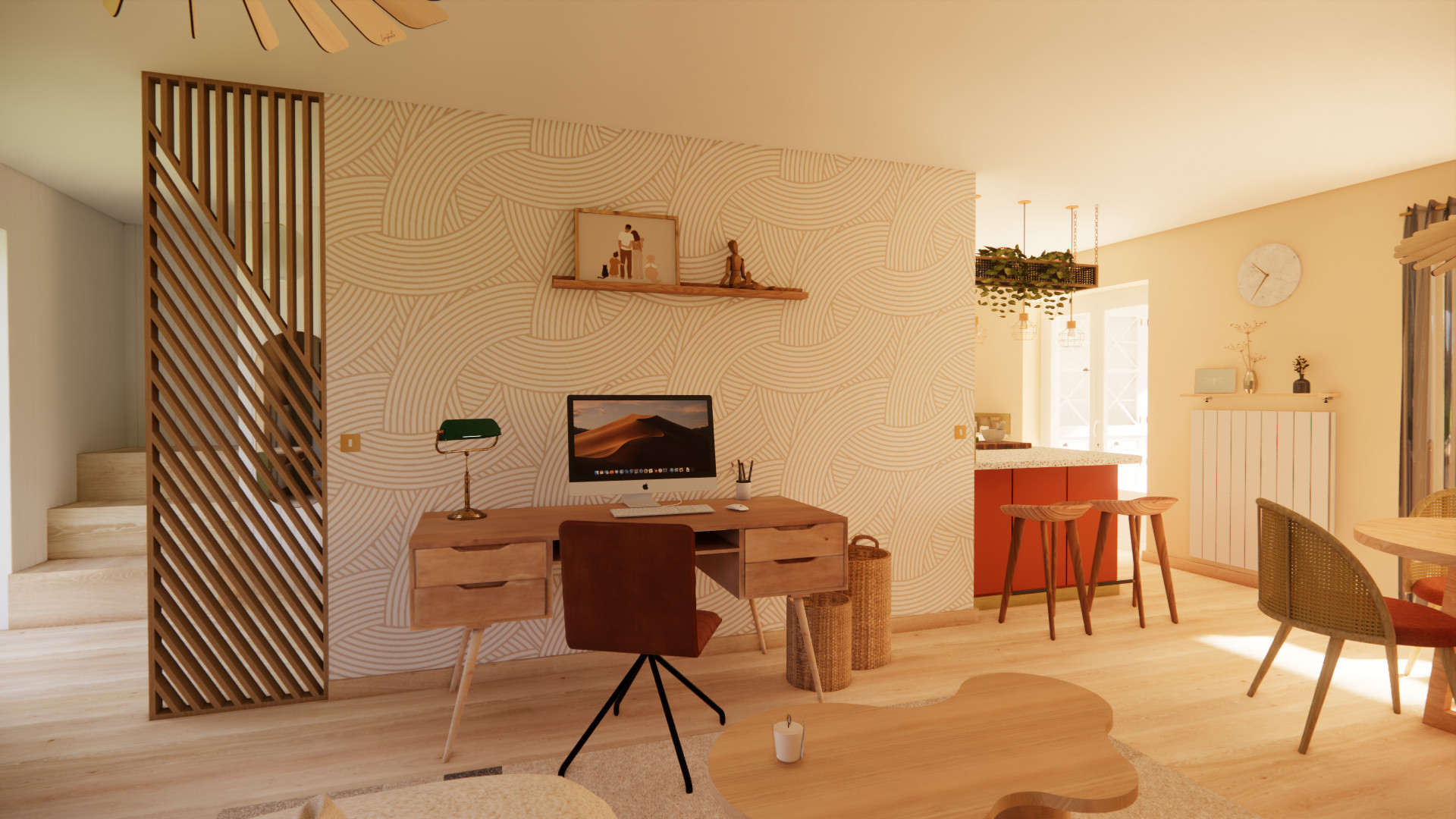 PROJET 3D - Aménagement d'un salon - salle à manger