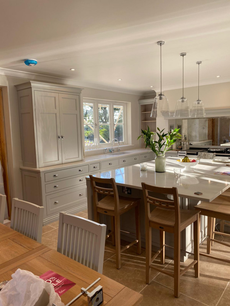 Design ideas for a traditional kitchen in Hertfordshire.