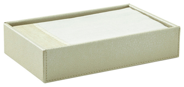 Faux Shagreen Guest Towel Ivory, Ivory