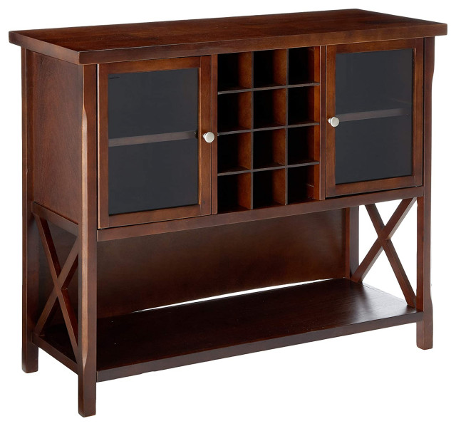 Large Buffet Tempered Glass Door and Removable Wide Grid