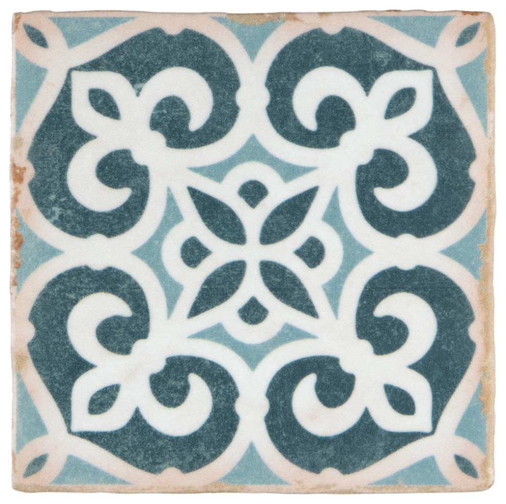 4.88"x4.88" Archivo Ceramic Floor and Wall Tile, Bakula