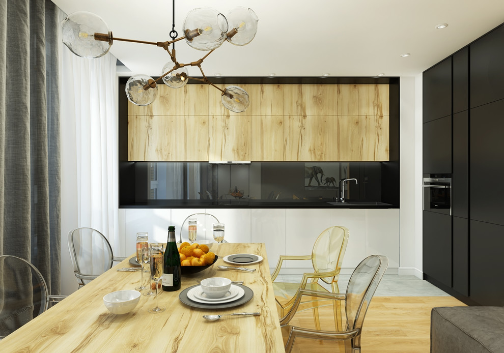 Кухня-Гостиная с камином