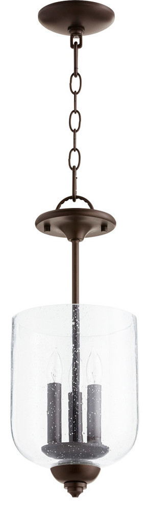 Richmond Large Dual Mount Light, Oiled Bronze With Clear/Seeded