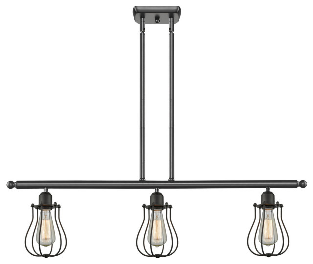 Barrington 3Light Island Light Industrial Kitchen Island Lighting
