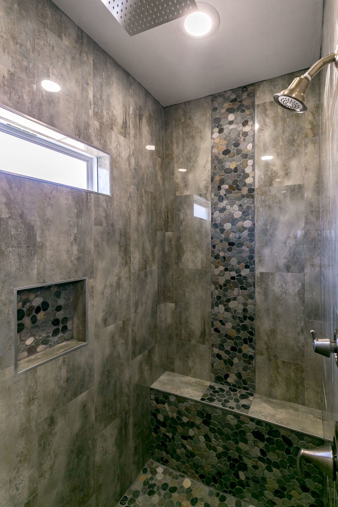 Inspiration for a transitional bathroom remodel in Austin