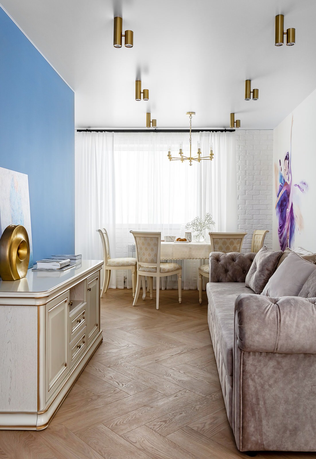 Реализованный дизайн проект квартиры ЖК "Театральный"