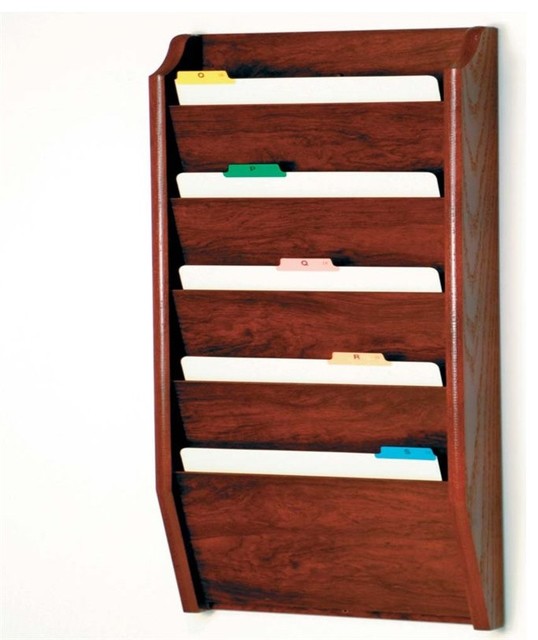 5Pocket Legal Size Wall File Holder Transitional Wall Organizers