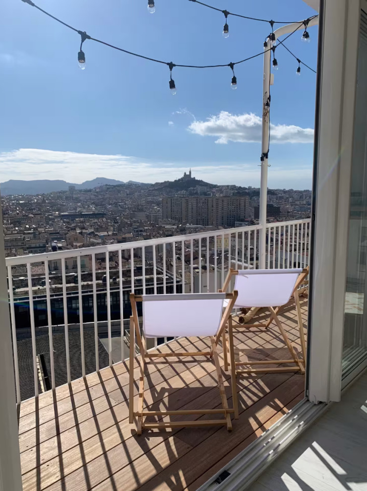 Projet Nédélec, rénovation d'un appartement avec mezzanine rooftop et balcon.
