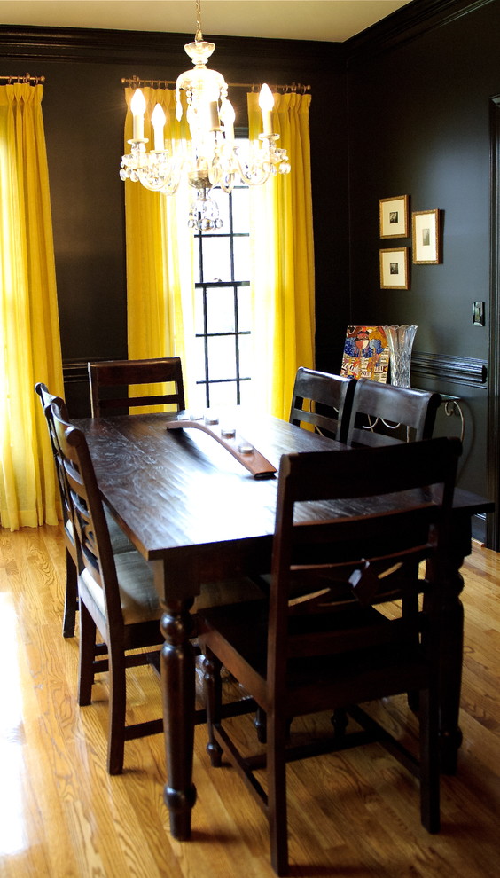 Eclectic dining room in Charlotte.