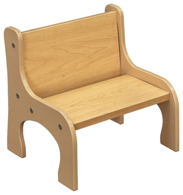 Tot Mate 13" Contemporary Wood Composite Activity Chair in Maple