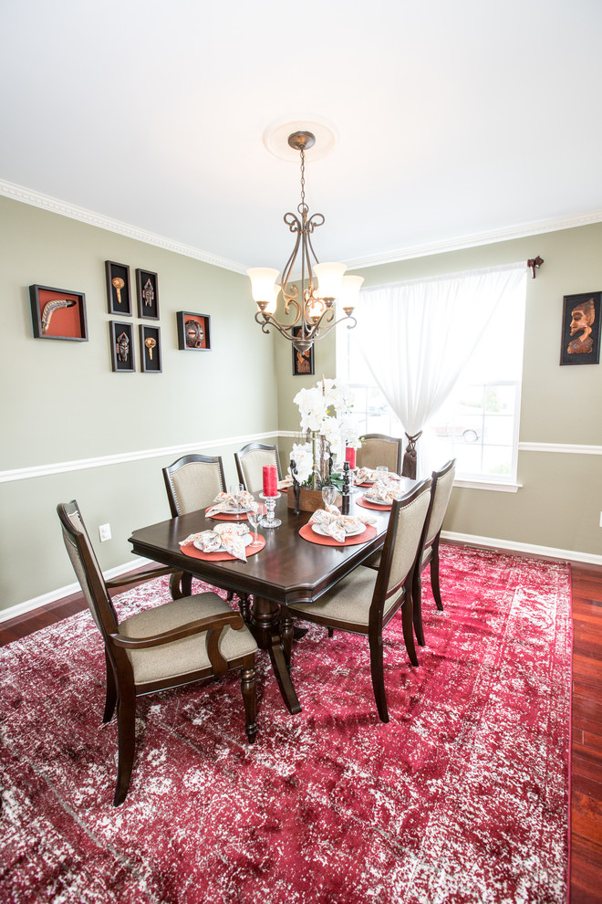 This is an example of a mid-sized traditional separate dining room in Newark.